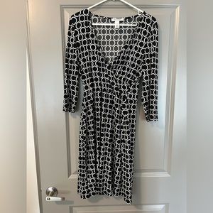 White House Black Market Womens Faux Wrap Dress- 12